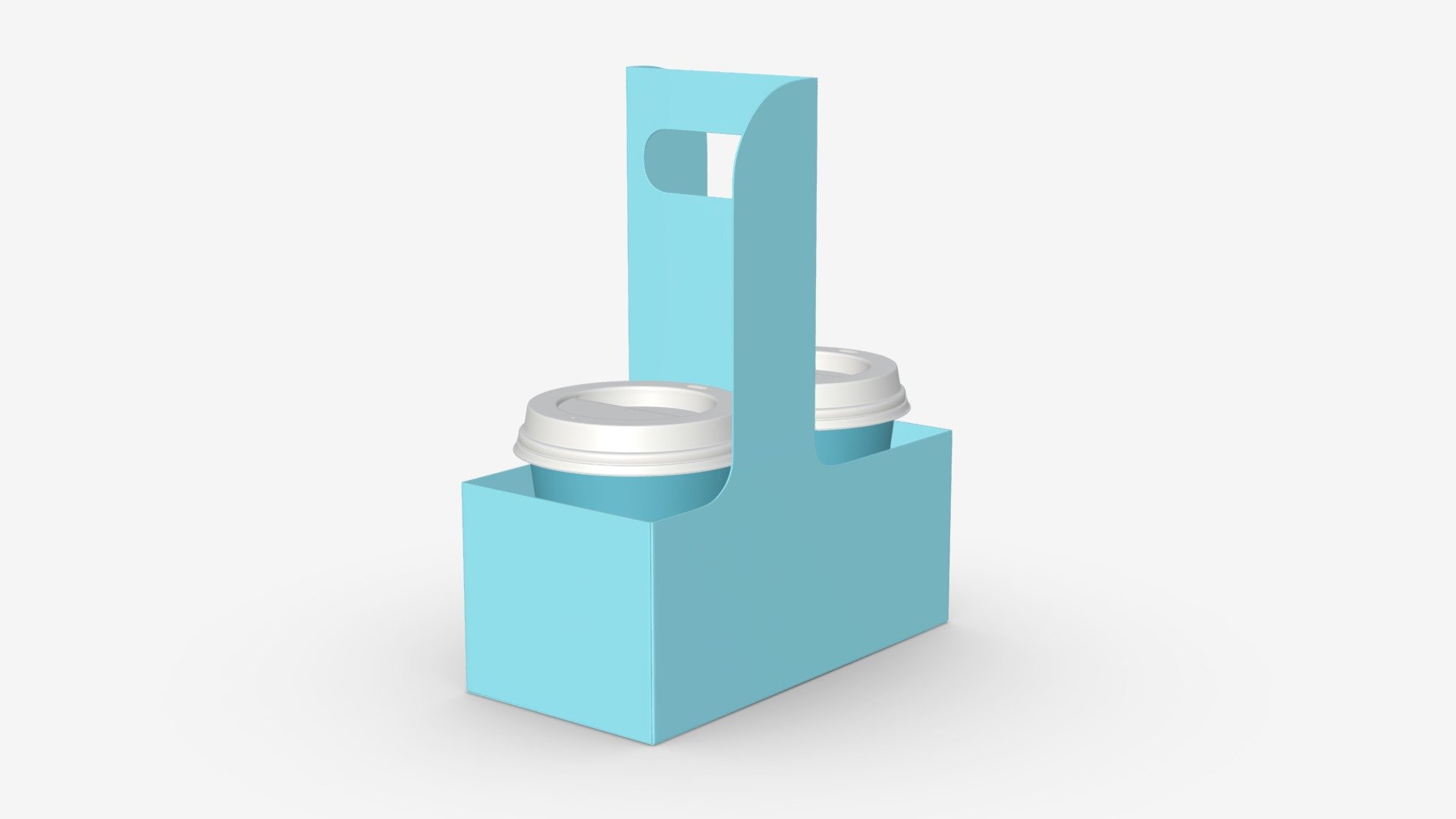 Paper coffee cups with holder 03 - Buy Royalty Free 3D model by HQ3DMOD (@AivisAstics) 3d model