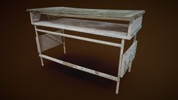 Old Table 02 prop, photoscan, pbr, gameready