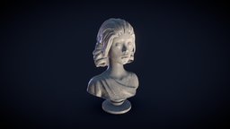 Glint statue victorian, sculpting, puzzle, marble, statue, head, woman, pretty, substancepainter, asset, zbrush, noai