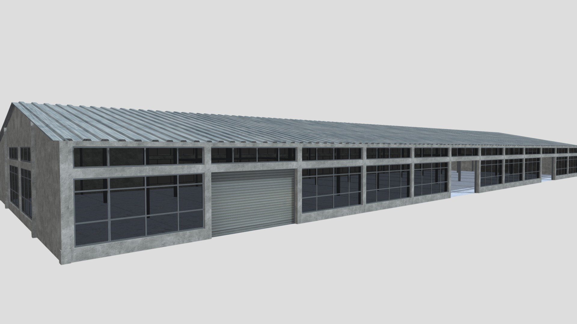 Warehouse Large Facility Structure - 3D model by jacetrimmer 3d model