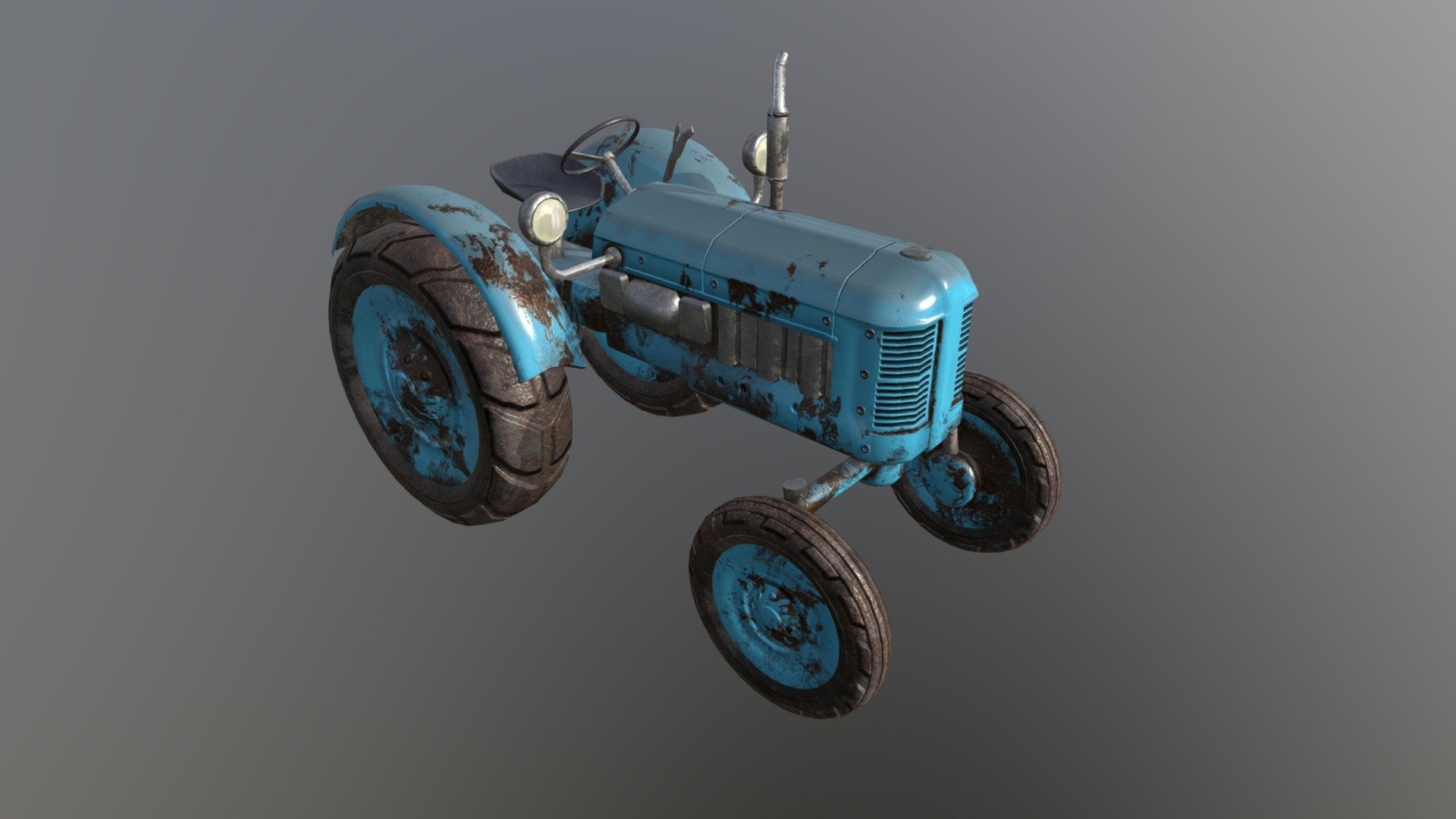 Low Poly Tractor Game Ready Old Blue

movable parts been tested in an engine
ZIP file includes FBX
textures as PNG for PBR
albedo (color), emission, metallic, normal, ambient occlusion - Blue Old Tractor Game Ready Low Poly PBR - Buy Royalty Free 3D model by FunFant 3d model