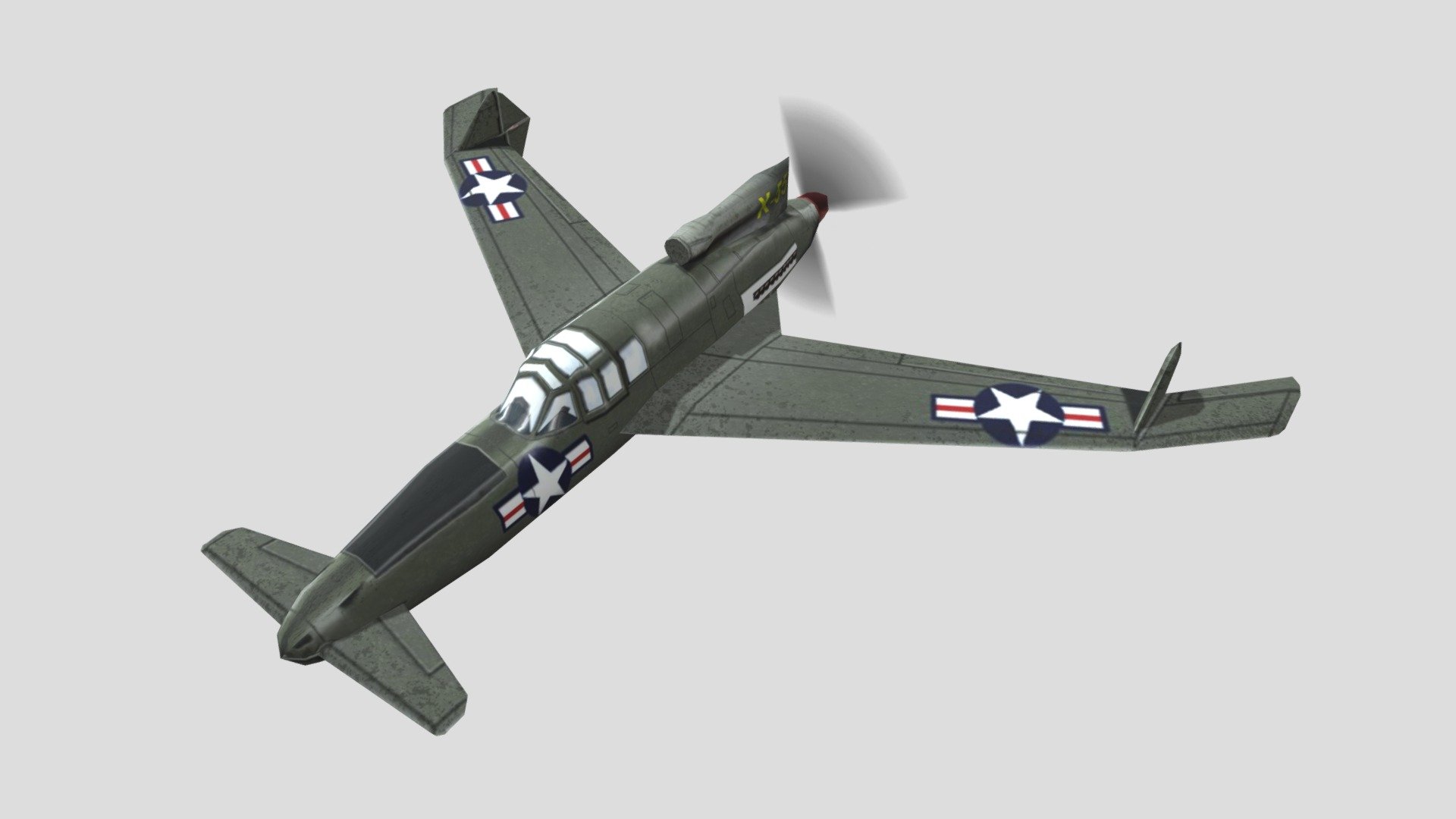 Game, VR, AR, Web Ready 3D Asset for Unity, Unreal, etc

361 Polys 1024px Texture - Curtiss XP-55 Ascender Prototype Low Poly Asset - Buy Royalty Free 3D model by Area1 3d model