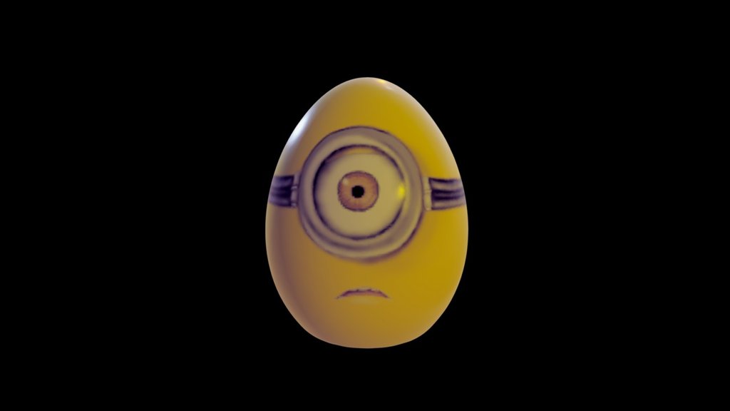 Fourth version
I did it again in Sculptfab. Was a bit of a trouble, getting it similar to what I had before, but by writing down all the color-data I managed.

And it's an Easter minion. Because my son (6) loves minions! - EasterEgg - 3D model by Mieke Roth (@miekeroth) 3d model