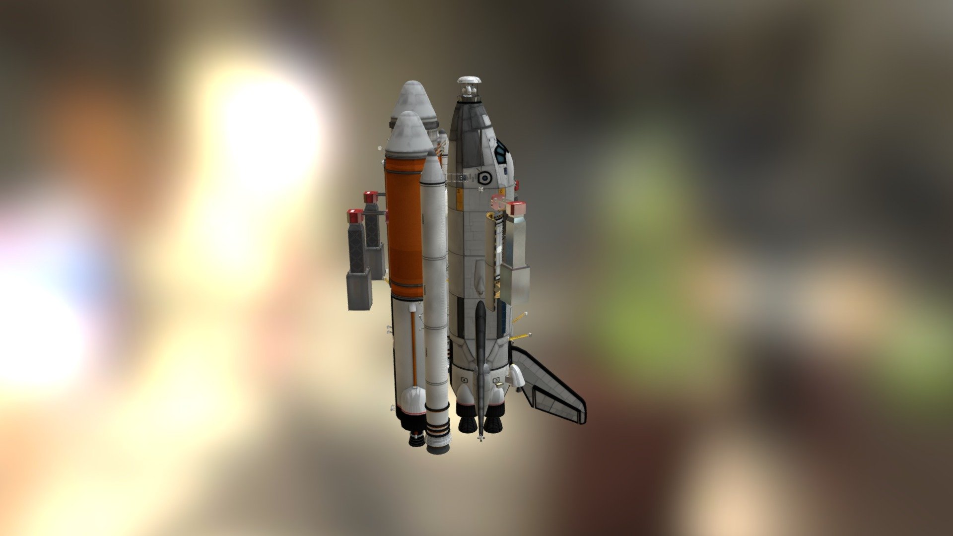 First Working Space Shuttle To Orbit - Space Shuttle - 3D model by sticky32 3d model