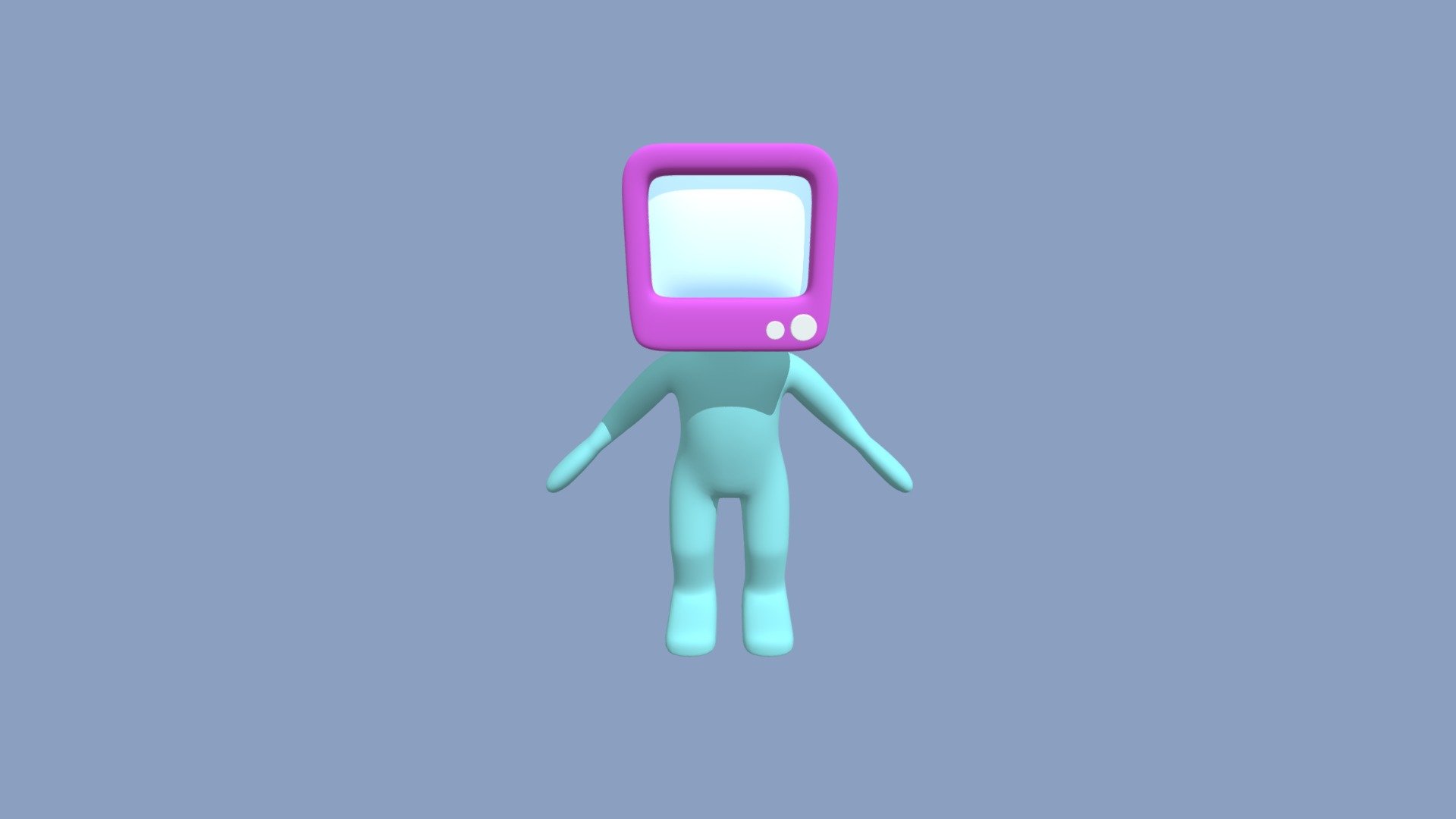 Funny made with Blender - TV Character - 3D model by angrypanda (@angrypanda90) 3d model