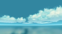 Anime Skybox 7 sky, 360, cloud, day, ghibli, stylised, manga, hdri, skybox, hdr, panoramic, digitalpainting, skydome, cartoon, texture, anime