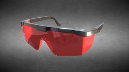Laser protection glasses equipment, protection, hi-poly, glasses, laser