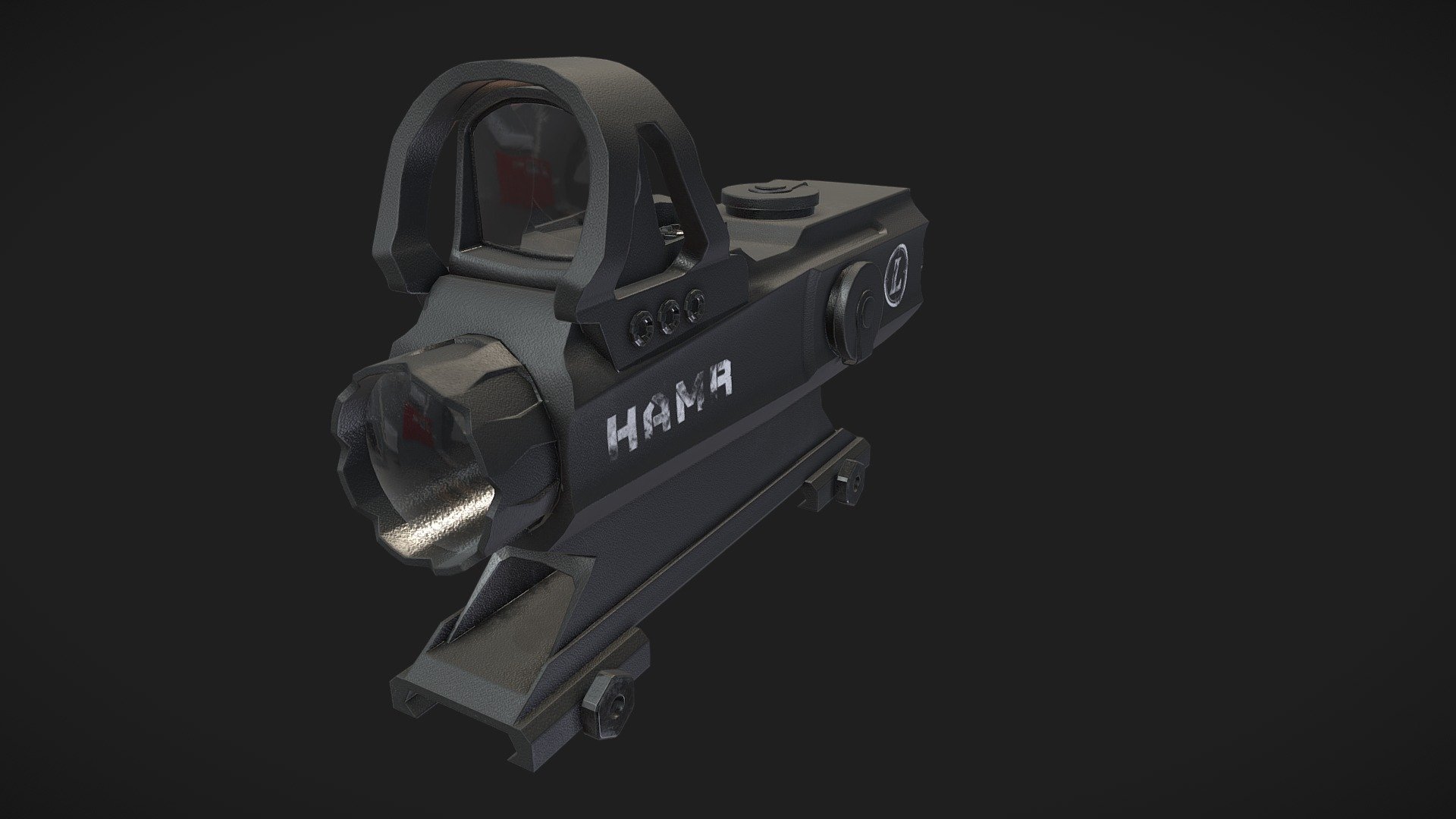 My complex object for an assignment for GAP, a Leupold HAMR 4 - Scope - 3D model by Laforce Bisong (@LaforceBIsong) 3d model