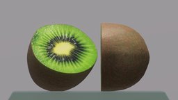 Kiwi food, fruit, plants, hd, prop, new, cut, nature, kiwi, sliced, 2021, asset, 3dee