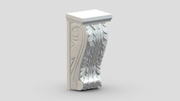 Scroll Corbel 32 stl, room, printing, set, element, luxury, console, architectural, detail, column, module, pack, ornament, molding, cornice, carving, classic, decorative, bracket, capital, decor, print, printable, baroque, classical, kitbash, pearlworks, architecture, 3d, house, decoration, interior, wall, pearlwork
