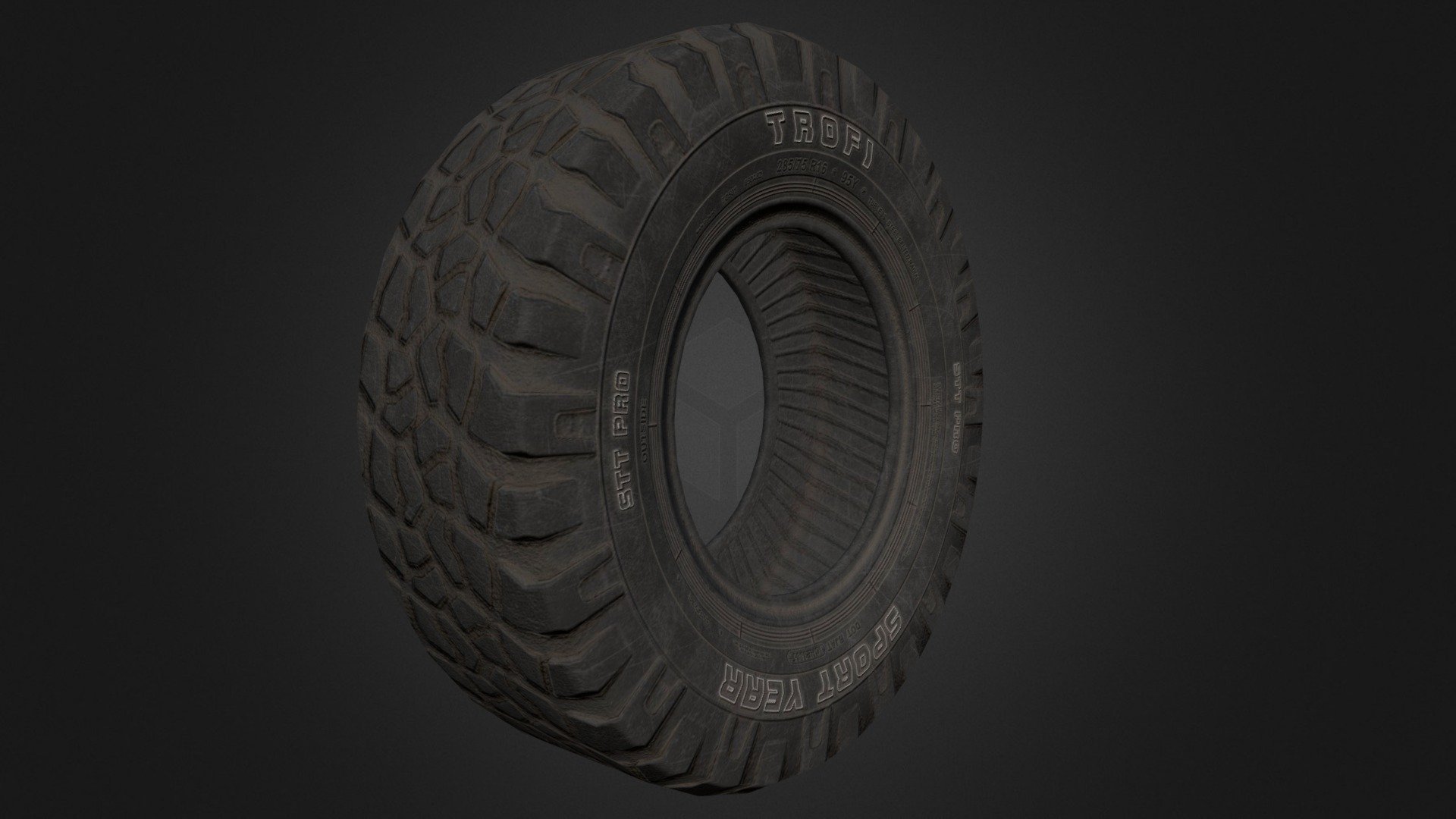 Game asset Off-road tire - Off-road tire - 3D model by Alex44444 3d model