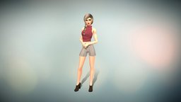 Dahlia: Stylized Casual (Outfit 2) 3dart, characterart, indiedev, charactermodel, gamereadymodel, unity3d, gameready