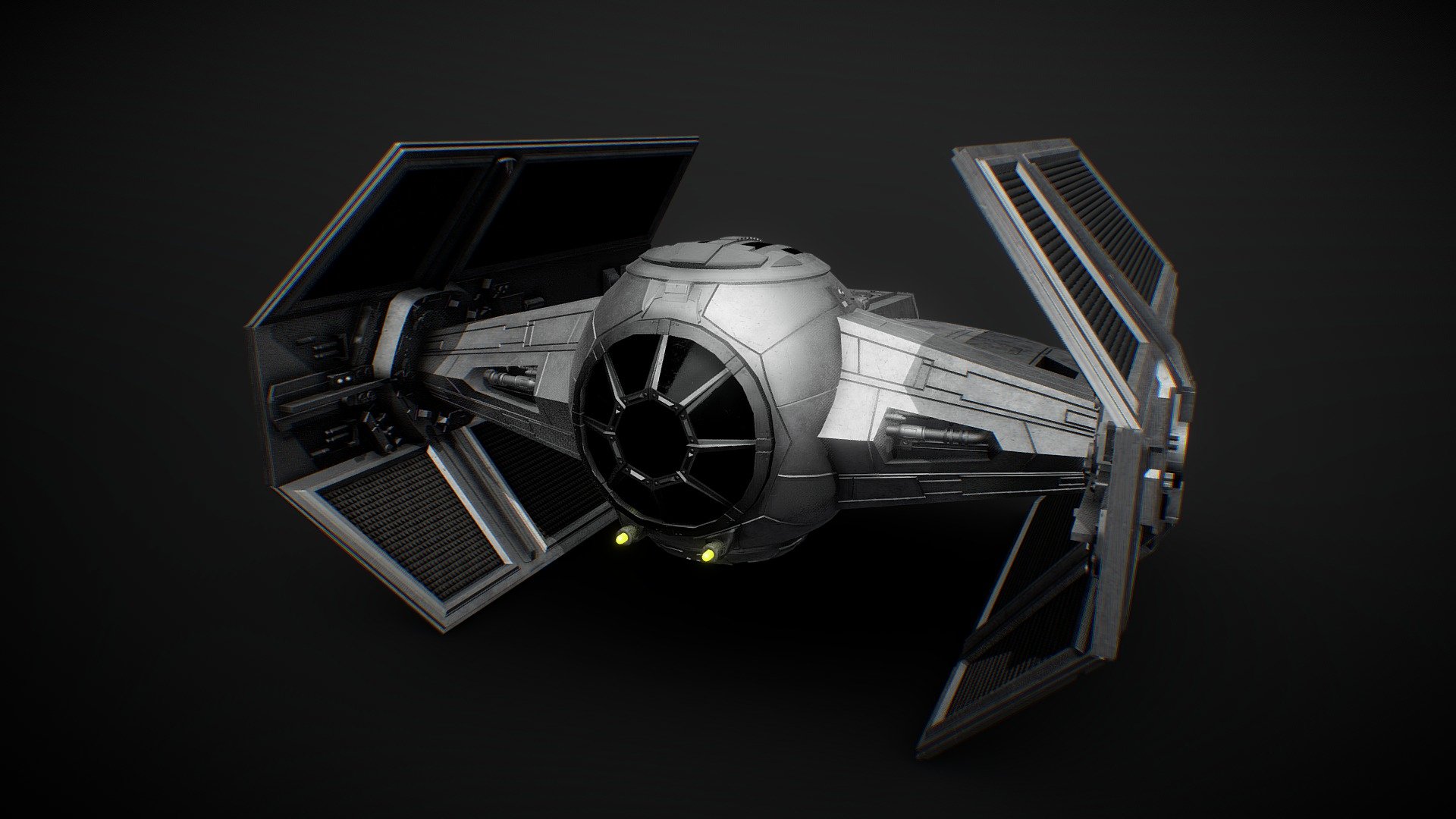 My model of Darth Vader's TIE Advanced x1.



Modeled in: Cinema 4D

Textured in: Substance Painter
 - Darth Vader's TIE Advanced x1 - Buy Royalty Free 3D model by Mimmus (@mariusaskvik) 3d model