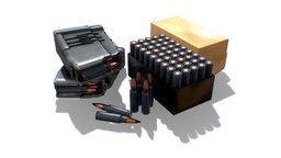 9x39 Ammo Pack lod, 9, special, unreal, cryengine, pack, ready, ammo, vintorez, stock, props, android, ios, vss, 39, urp, asset, game, 3d, pbr, low, poly, model, mobile, hdrp