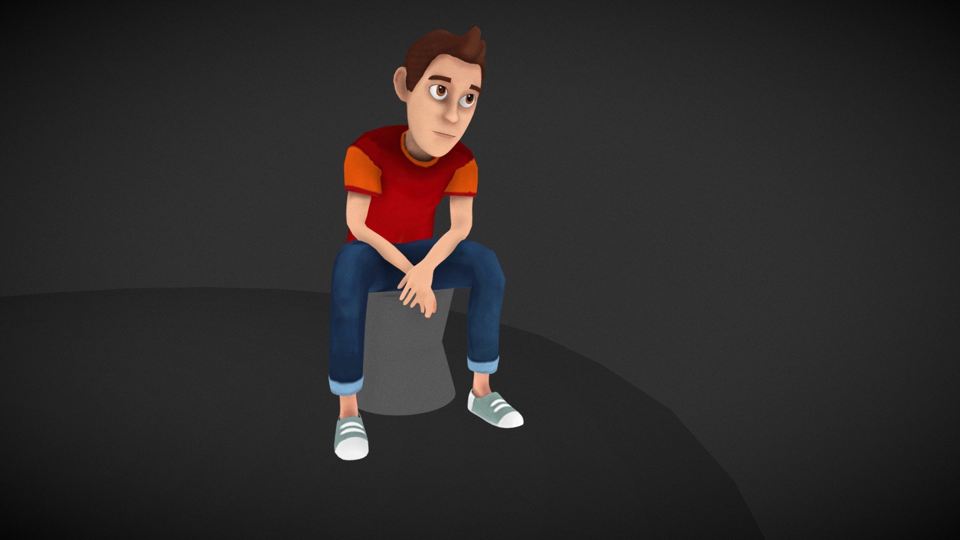 Art test for a mobile gaming company - Casual mobile game character - 3D model by garatoonart 3d model