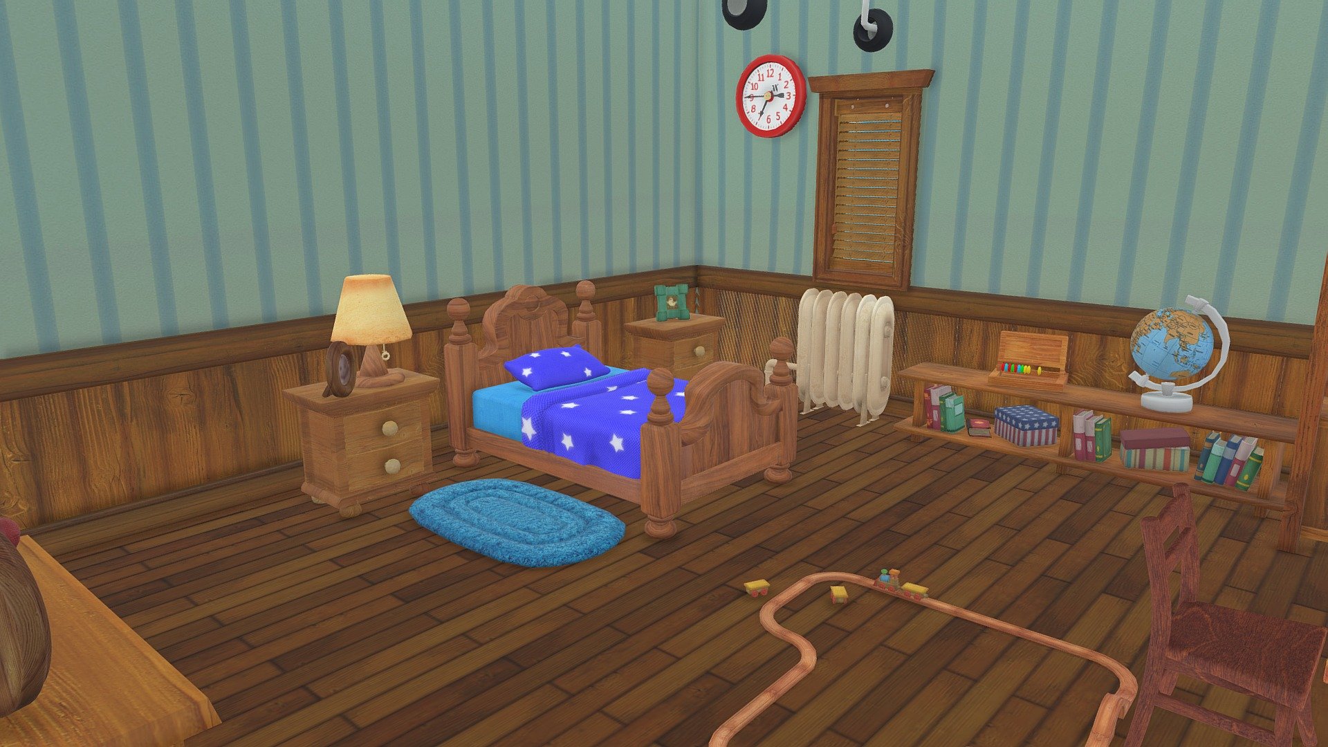 cartoon childroom - cartoon childroom - Buy Royalty Free 3D model by misitewang 3d model