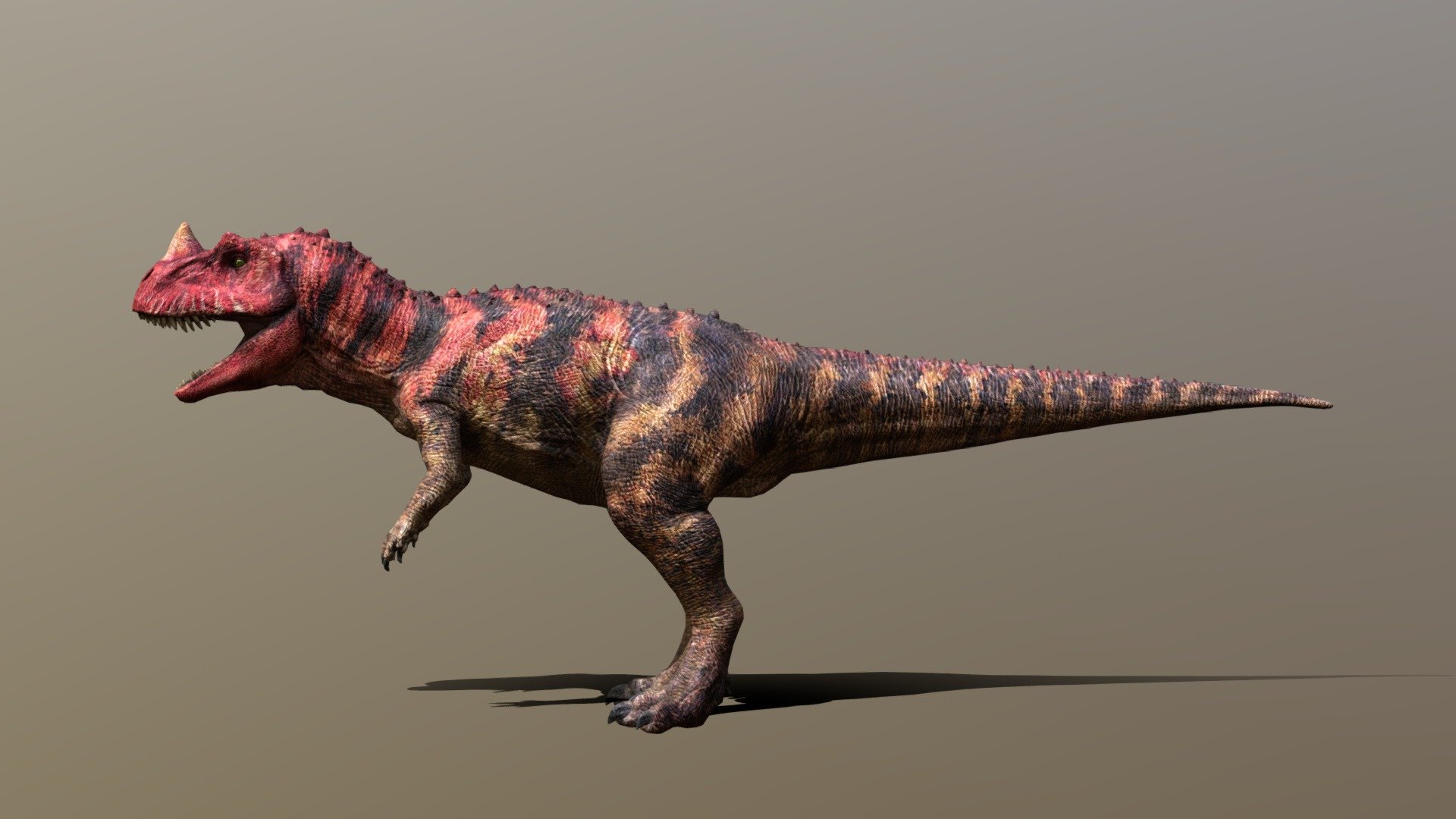 I made this Ceratosaurus model based on its reconstruction seen in the Jurassic Park 3 movie.

This model uses the Ceratosaurus model from Jurassic World Evolution 2 as a base, the base texture was made by my friend Patrik Causan, I applied some modifications to the texture so that it looks more faithful to the original CGI model from the movie.

It is regulated and has its textures in 4K quality.

Here is a link to the SFM version https://steamcommunity.com/sharedfiles/filedetails/?id=3006295482

Credits:
Frontier developments
Draco (me)
Patrik casuan for making the original texture - Jurassic park 3: Ceratosarusus - Download Free 3D model by Draco (@Draco120) 3d model
