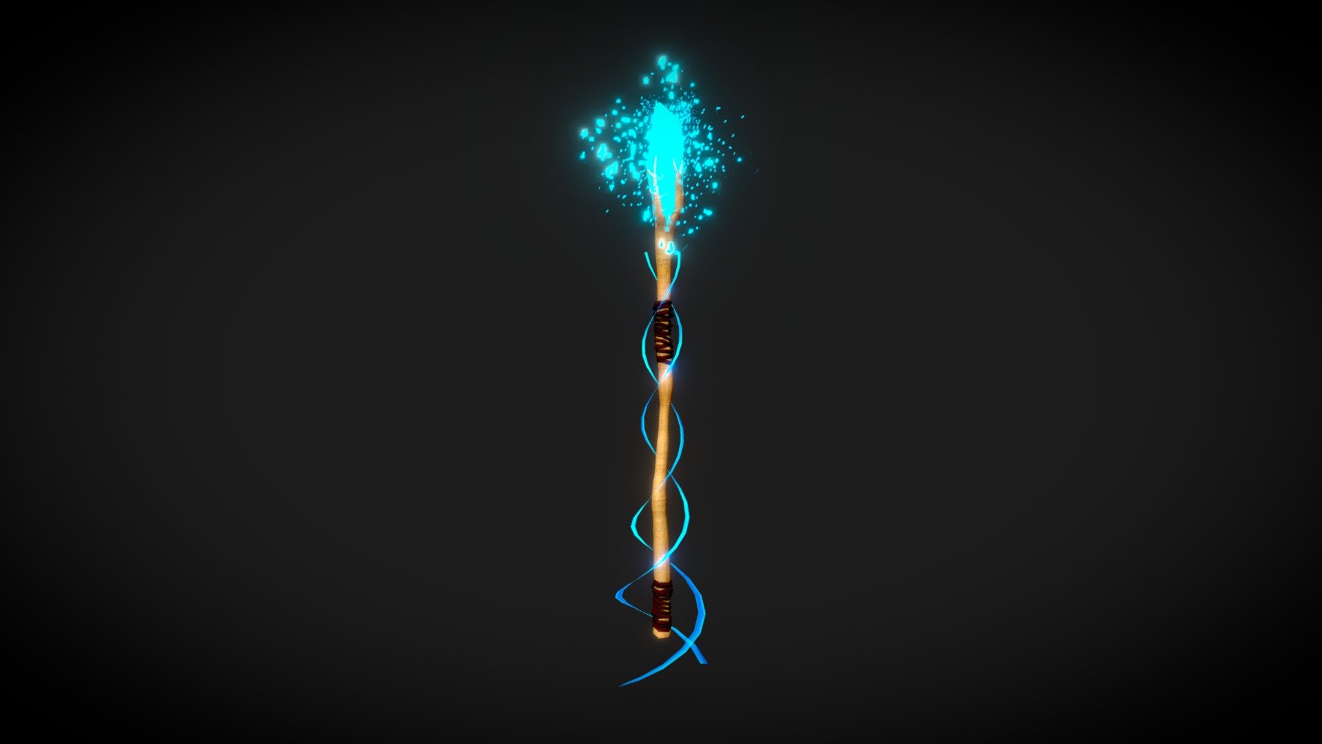 Magic scepter textured with 3D Coat.
I used opacity maps for some effects 3d model
