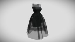 Organza black dress