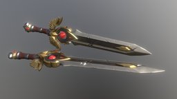 Stylized sword swords, gameart, gameasset, sword