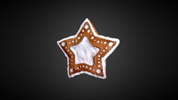 Gingerbread Star christmas, high-poly, star, gingerbread, photogrammetry