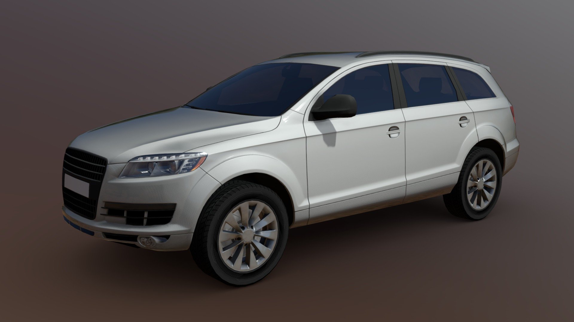Asset comprises low-poly model. This model is perfect for mobile platforms, and even more so for the PC and Web GL! Since, all the low-poly model, but have a high quality textures, with a resolution of 4096x4096 for body, 1024х1024 for wheels.
Model has a standard set of baked textures:
1. Diffuse
2. Specular
3. Glossiness
4. Normal
I want to note that the models have only primitive and black interior.

I hope this model will be useful for you! Enjoy and don't forget to rate your purchase! 
Good luck! - Audi Q7 (Low Poly) - 3D model by Aglobex (@aglobex3d) 3d model