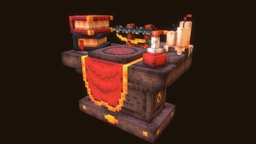 Cultists table [JE/BE] table, cultist, pixel-art, blockbench, low-poly, minecraft, voxel, cultist-table