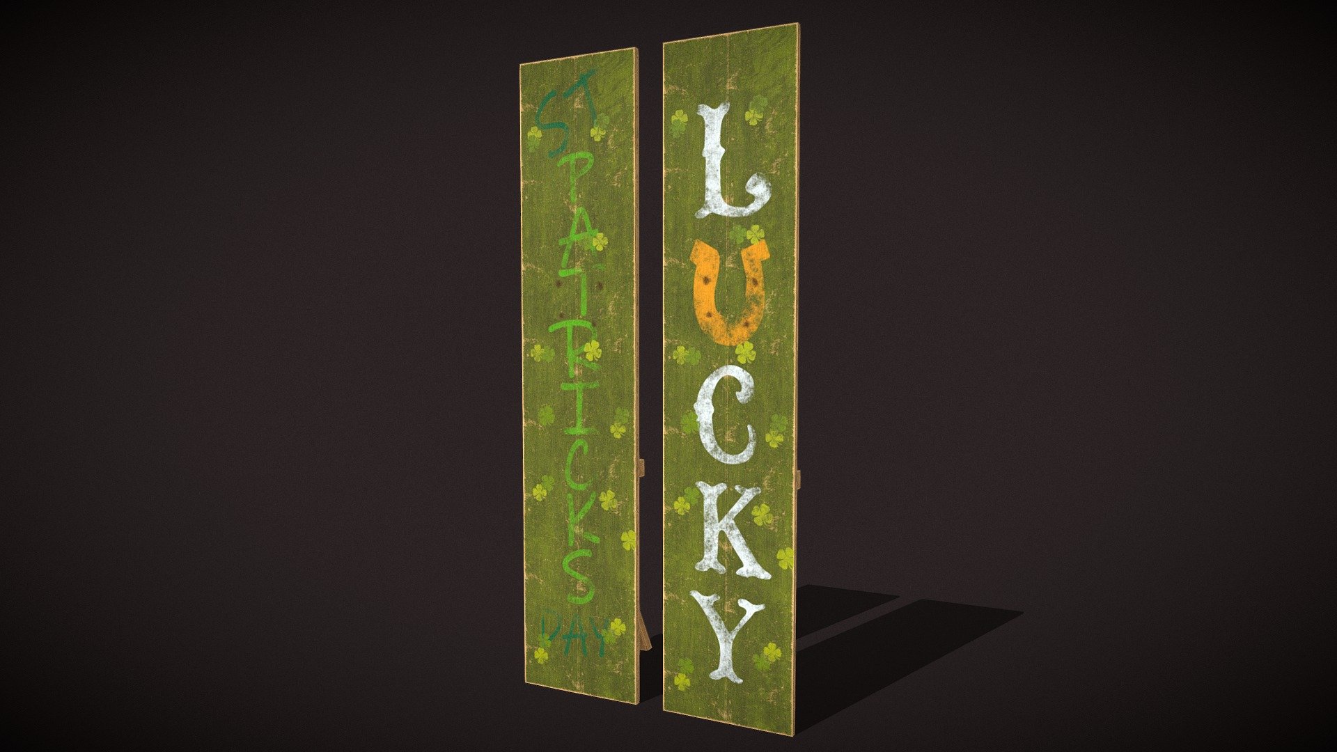 Lucky St. Patrick's Standing Wood Board 3D Model 
VR / AR / Low-poly
PBR approved
Geometry Polygon mesh
Polygons 432
Vertices 432
Textures 4K PNG - Lucky St. Patrick's Standing Wood Board - Buy Royalty Free 3D model by GetDeadEntertainment 3d model