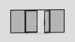 Office Tempered Glass Door with Aluminium Frame office, room, modern, frame, architect, sliding, aluminium, slide, store, apartment, equipment, vr, ar, bank, supermarket, metal, hydraulic, showroom, closer, sceen, tempered, glass, 3d, house, home, wood, building, interior, door