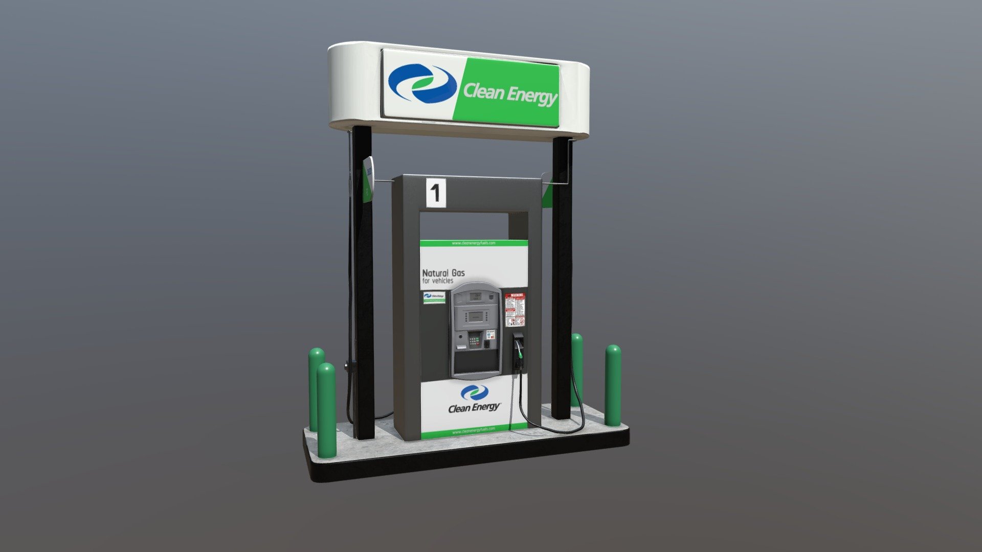 Clean Energy gas pump - Clean Energy Gas Pump - 3D model by Keshawn Jenkins (@KeshawnJenkins) 3d model