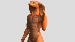 Anthro Snake Model body, full, snake, scales, scaly, wave, vrchat