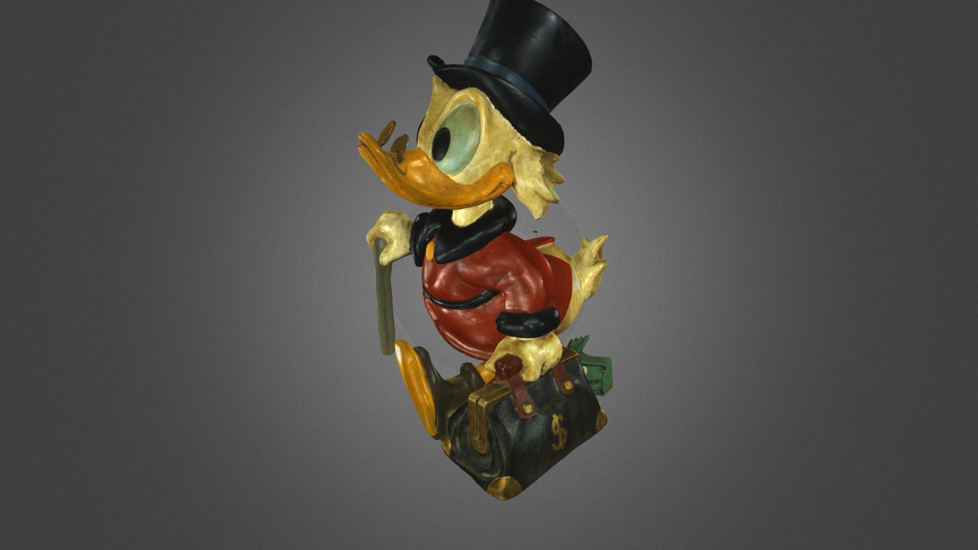 The world famous Scrooge McDuck, the model is appr. 50 cm high - Scrooge McDuck - Buy Royalty Free 3D model by 4visualization 3d model
