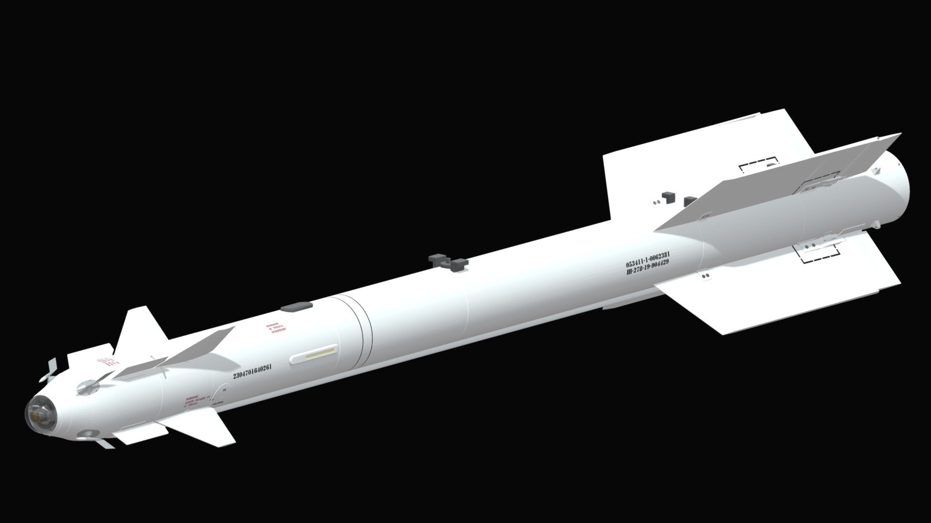 R-73 Vympel air-to-air missile (USSR/Russia) 3d model