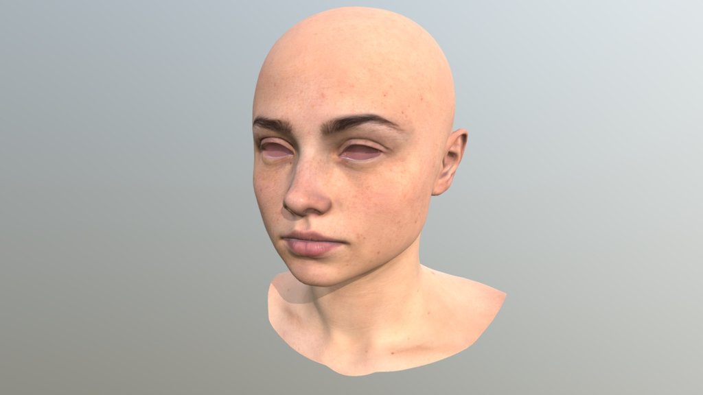This is texture work I did in Mari on a head as part of an internal project for 2nd Chance Games &amp; Visual Effects. The person's head was 3D scanned to generate the mesh and a set of photography was done as well to use as reference for the texturing 3d model