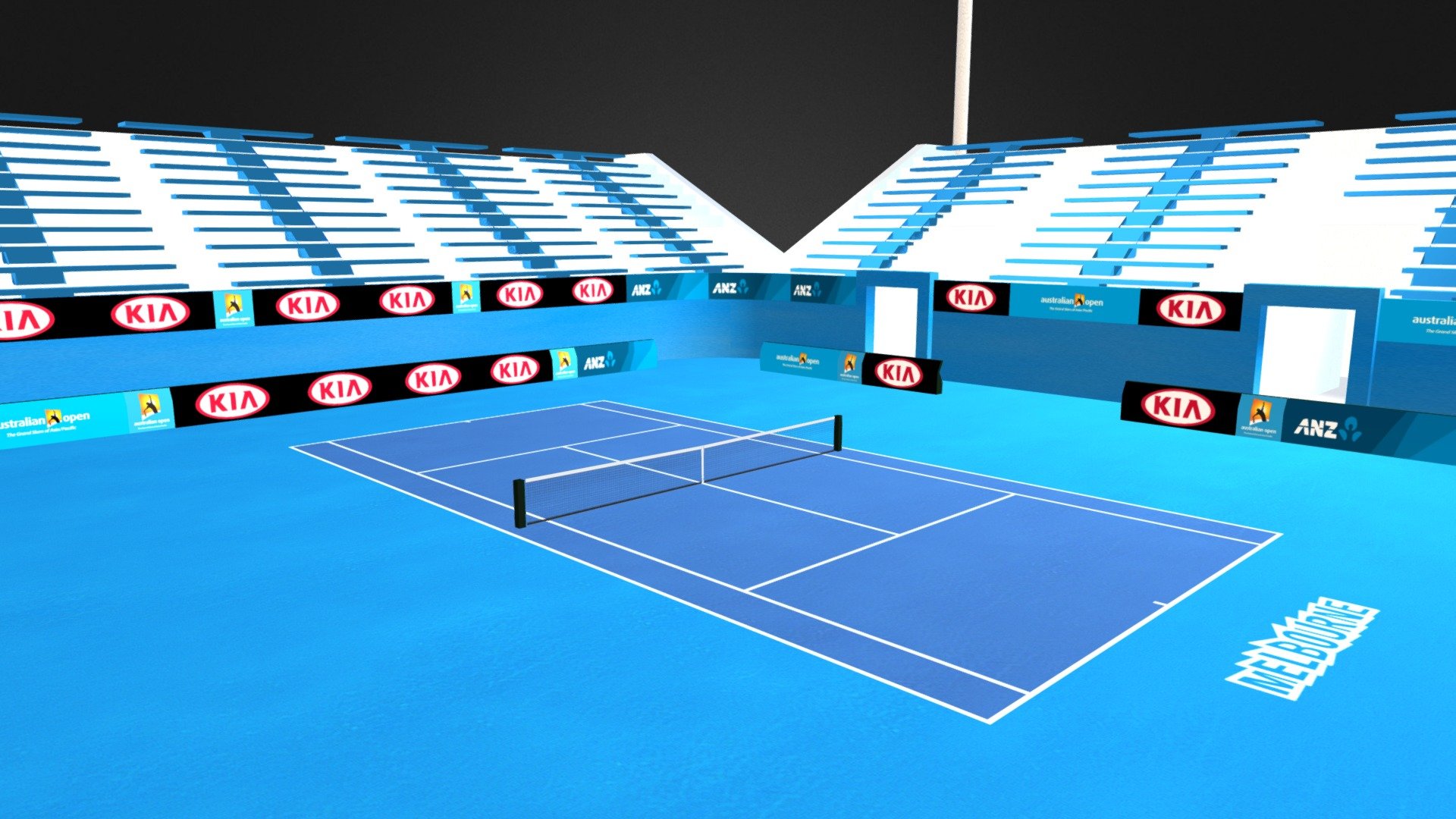 Australian Open Tennis Court - 3D model by Wales Wang (@walesisoter) 3d model