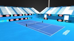 Australian Open Tennis Court 3dsmaxpublisher