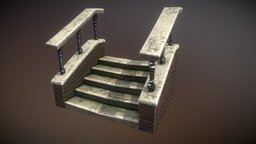 StairsMidOrn stairs, exterior, town, gameassets, unity