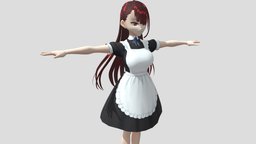 【Anime Character】Bloodthirsty (Maid/Unity 3D) japan, vampire, maid, animegirl, animemodel, anime3d, japanese-style, anime-character, vroid, unity, anime, japanese