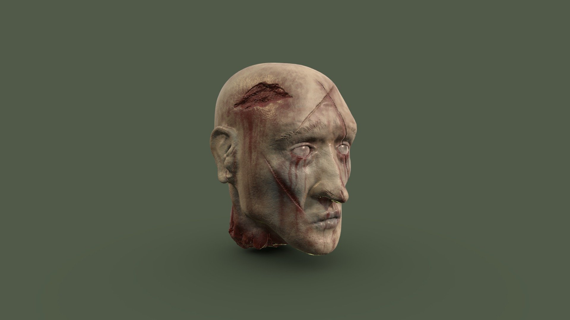 Severed Head model I made in my spare time, will possibly be used in upcoming project 3d model