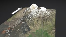 Tolbachik, Kamchatka, Russia (x3) terrain, mountain, volcano, geoscience, elevationapi
