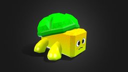 Cartoon cute turtle low poly Roblox game pet