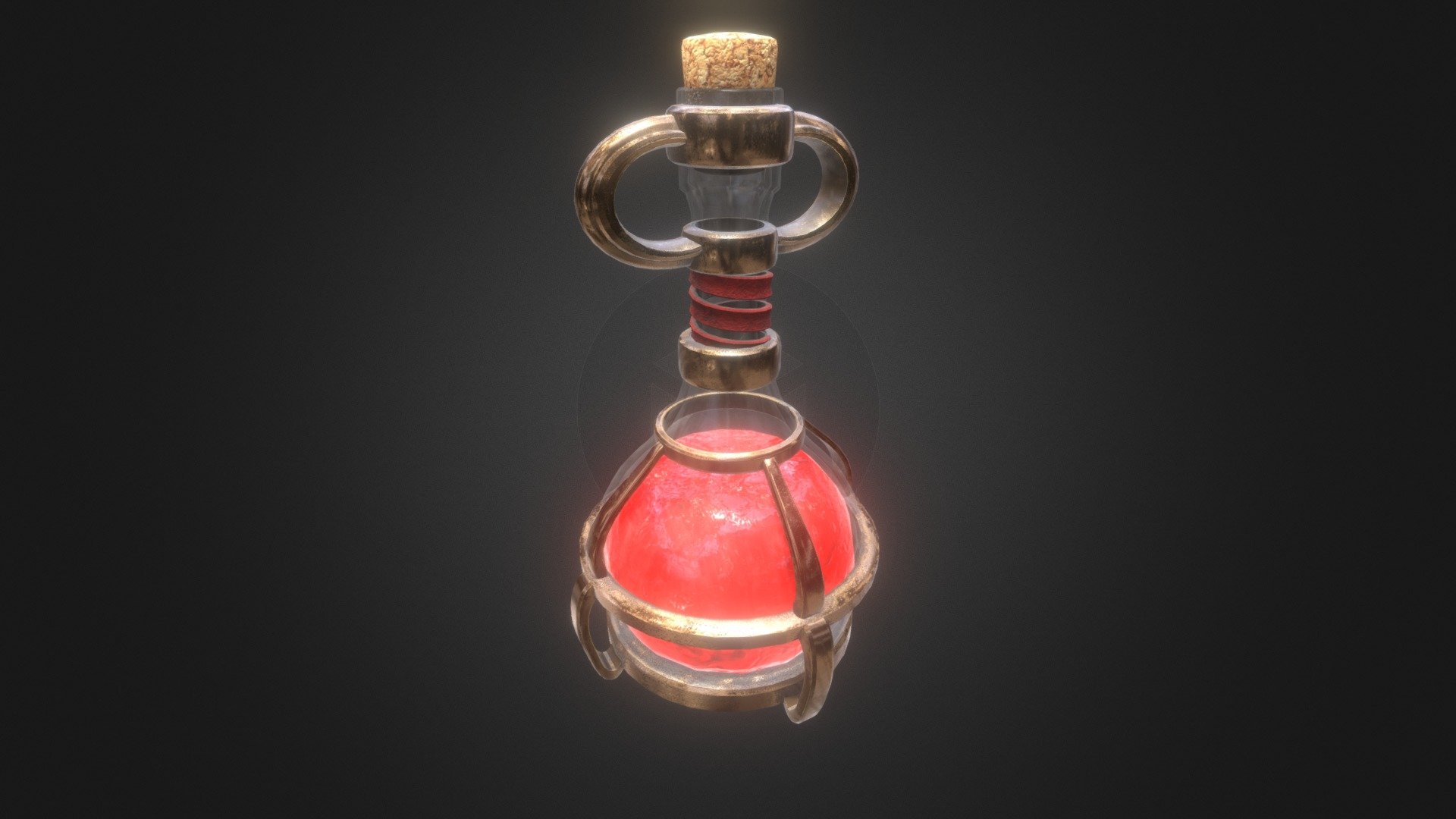Simple  potion Health elixir for scene or game project.
(game ready asset)

You can purchase the complete pack here.


Rev 1.3 (Separated glass material, inner fill material, bottle material to avoid transparency shader erros using Unreal and Unity)

Tris: 10.834




Texture 2k

PBR Material.

No internal or hidden geometry.

Hand painted.

Free for use on any personal or commercial project.

If you need a personal customization please let me know in the comments.
Don't forget to check out our other uploads.

You can support our work purchasing one of our items.
Link in the bio 3d model