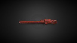 End Pipe Wrench wrench, spanner, firstmodel, readyforgame, substancepainter, maya, game, lowpoly, highpoly, bakingnormal