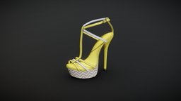 Stilettos High Heel Platform Shoes style, leather, high, platform, textures, fashion, production, obj, shoes, 4k, fbx, heels, womens, ue4, stiletto, character, game, pbr, lowpoly, clothing