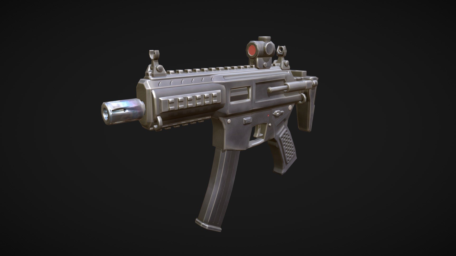 Brand new gun made in 20 hours. Textures stylized, inspired by Fortnite and Valorant. 
Hope you will like this one !
Don't forget to check out my artstation account, I will post more of these ! Link right here : https://www.artstation.com/manronega - AR PM1 - Submachine gun 9mm - Stylized - Download Free 3D model by romanagenor 3d model