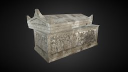 Sarcophagus 01 gamedev, sarcophagus, game, lowpoly