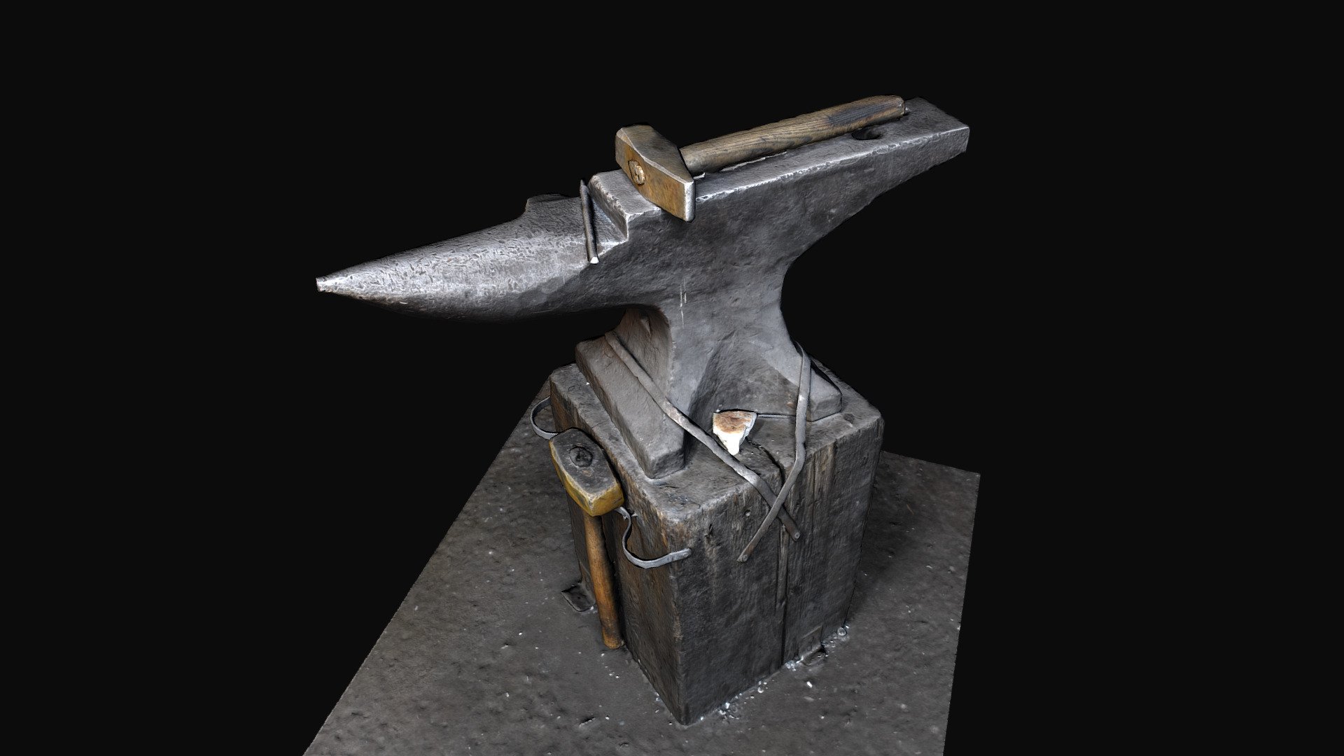 A capture of an anvil I did while I was chilling at Arms and Armor one day. Assembled in RealityCapture, no real post-processing done, except decimation. I am planning on going back and doing some more extensive captures of the shop, there are some excellent opportunities for awesome models there. I may also return to this model and give it the full treatment at some point.

 - Anvil Test - 3D model by Dale Utt (@turbulentorbit) 3d model