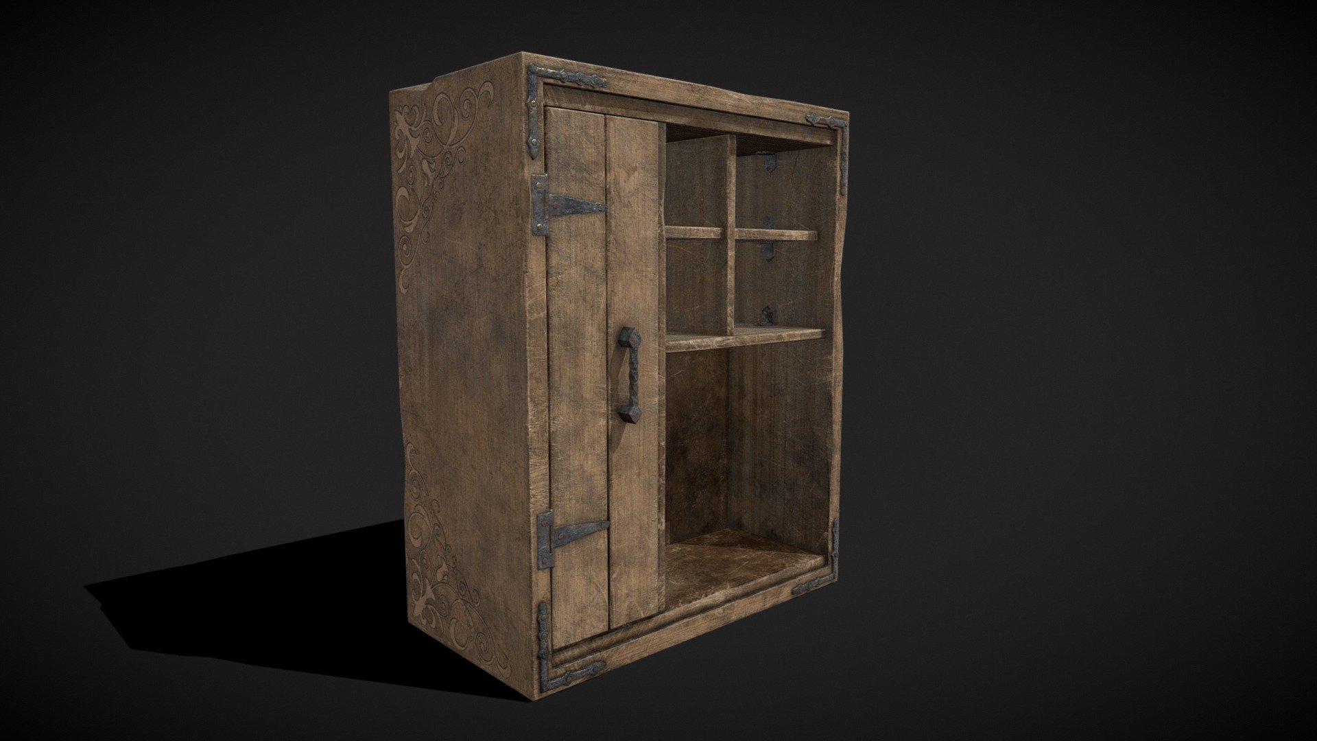 Rustic_Ornamental_Wooden_Cabinet_FBX
VR / AR / Low-poly
PBR Approved
Geometry Polygon mesh
Polygons 8,724
Vertices 9,117
Textures 4K PNG - Rustic Ornamental Wooden Cabinet - Buy Royalty Free 3D model by GetDeadEntertainment 3d model