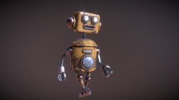 Cute Robot 4 mech, robotic, pbr-texturing, character, pbr, sci-fi, gameasset, robot, gameready