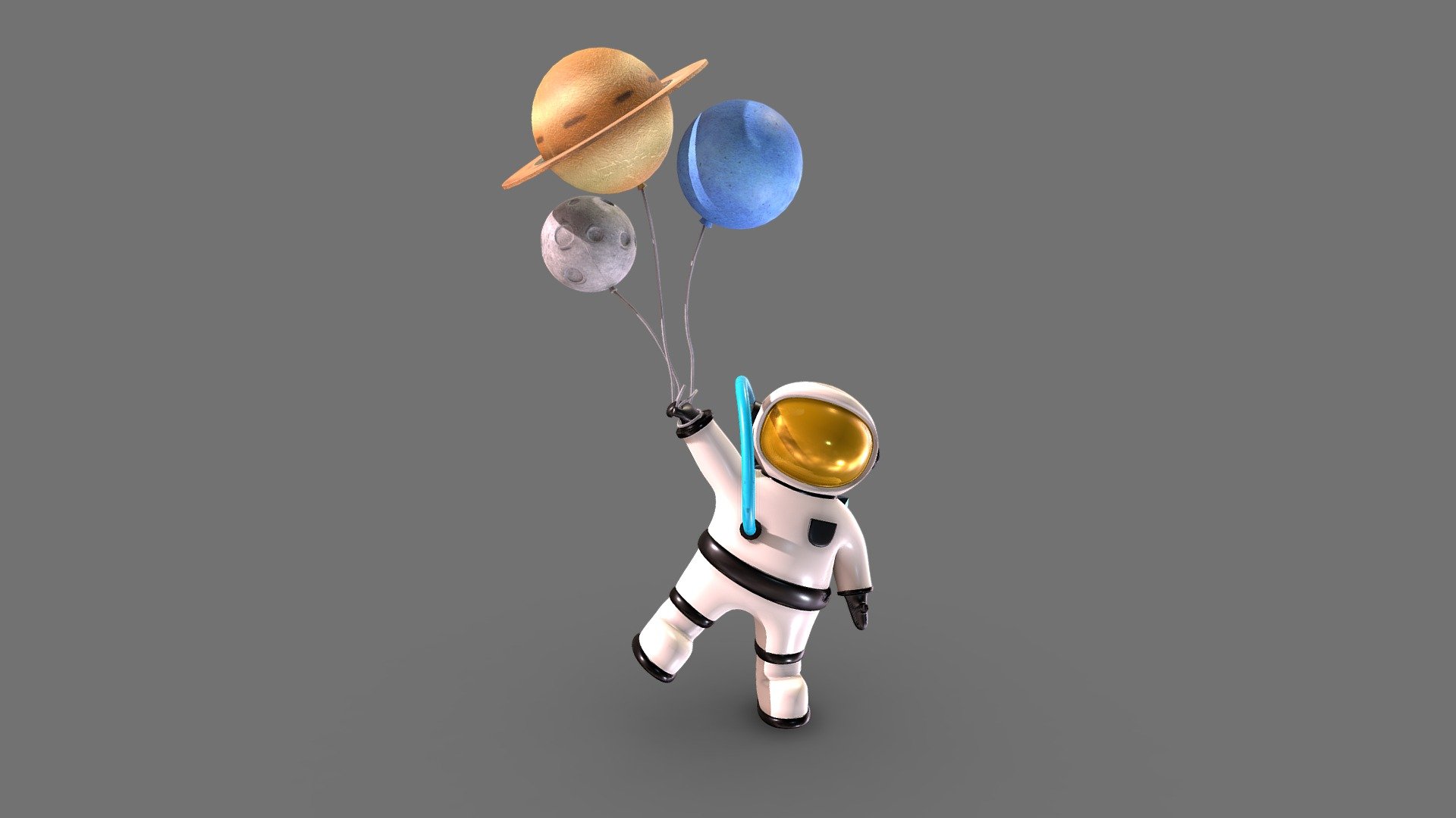 Modelling in Blender
Painting in Substance Painter
 - Little Astronaut - Animation Character - Download Free 3D model by gozdemrl 3d model